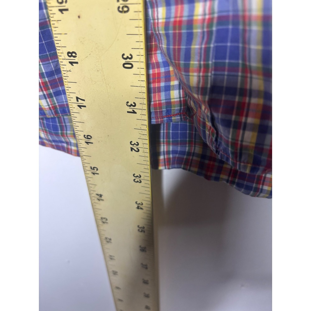 Ralph Lauren Blake Mens XL Short Sleeve Button Down Shirt Plaid Cotton Oversized - Picture 6 of 6